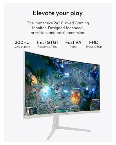 Pixio PXC248 Wave 24" 1080p 200Hz VA Curved Monitor image