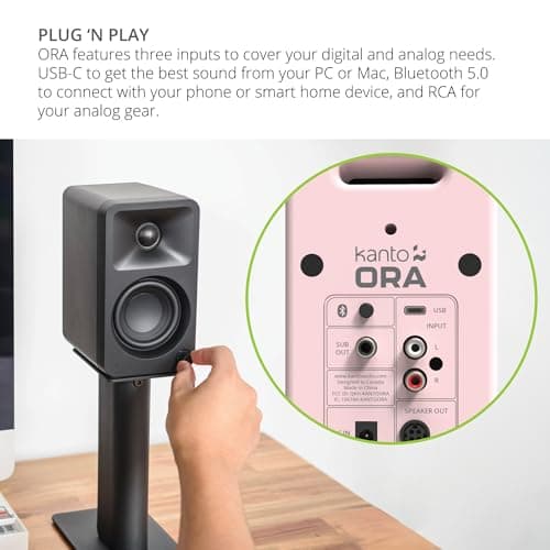 Kanto ORA 2.0 100 W Pink / Black Speaker System image