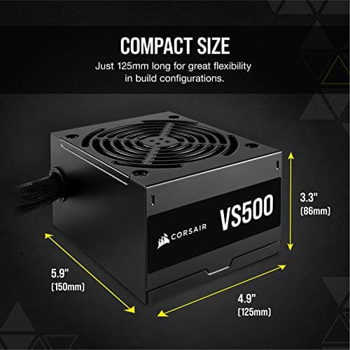 Corsair VS500 (2020) Black ATX 500W Non-Modular 80+ Bronze Certified image