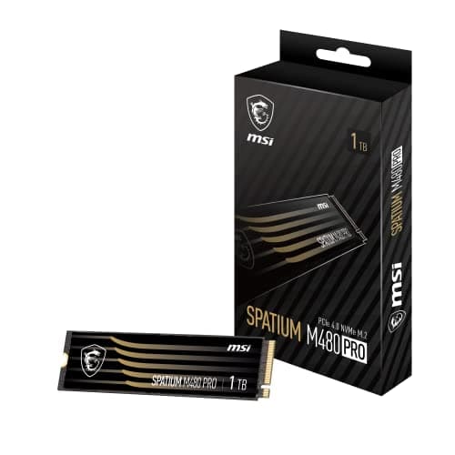 MSI SPATIUM M480 PRO 1TB SSD M.2-2280 PCIe 4.0 x4 NVMe image