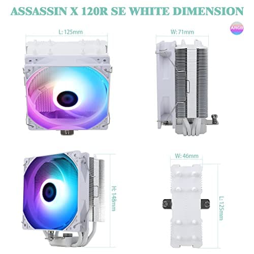 Thermalright Assassin X Refined SE Air 148mm RGB White / Silver image