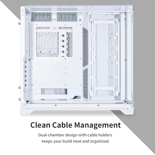 Lian Li O11 Vision ATX Mid Tower White Tempered Glass Side Panel image