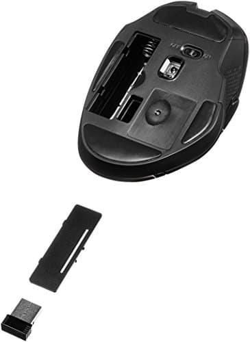 AmazonBasics Compact Ergonomic Wireless PC Mouse with Fast Scrolling - Black image