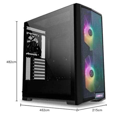 Lian Li LANCOOL 215 ATX Mid Tower Black Tempered Glass Side Panel image