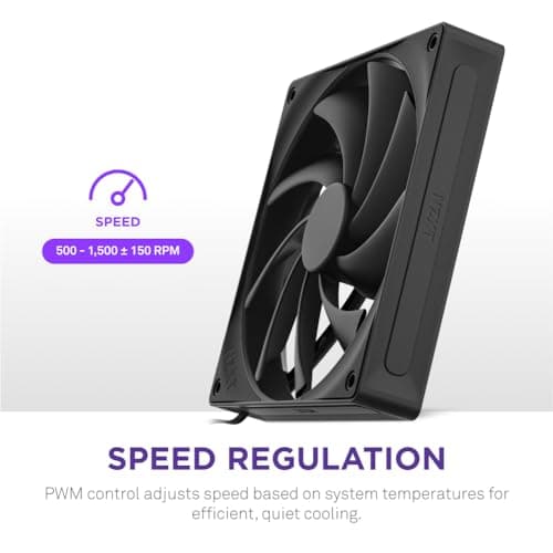 NZXT F140Q (2024) 140mm Black PWM 102.9 CFM 1-Pack image
