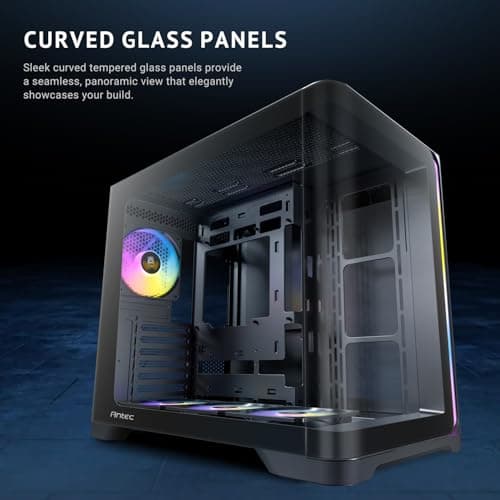 Antec C5 Curve ARGB ATX Mid Tower White with Tempered Glass Side Panel image