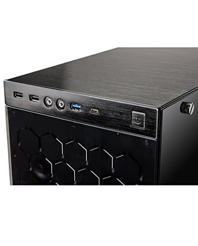 IN WIN 805 GOLD / Black Aluminum / Tempered Glass ATX Mid Tower Computer Case Compatible with ATX 12V/EPS (up to 220mm) Power Supply image