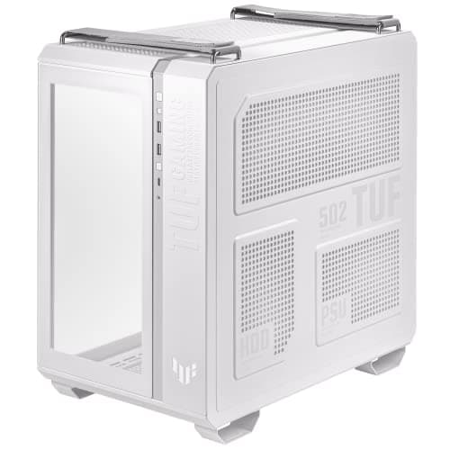 Asus TUF Gaming GT502 ATX Mid Tower White Tempered Glass Side Panel image