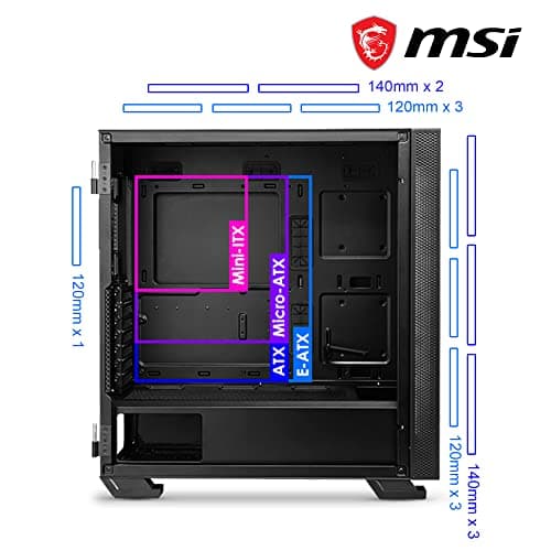 MSI MAG VAMPIRIC 300R ATX Mid Tower Black with Tempered Glass Side Panel and USB 3.2 Gen 2x2 Type-C, USB 3.2 Gen 1 Type-A Front Panel image
