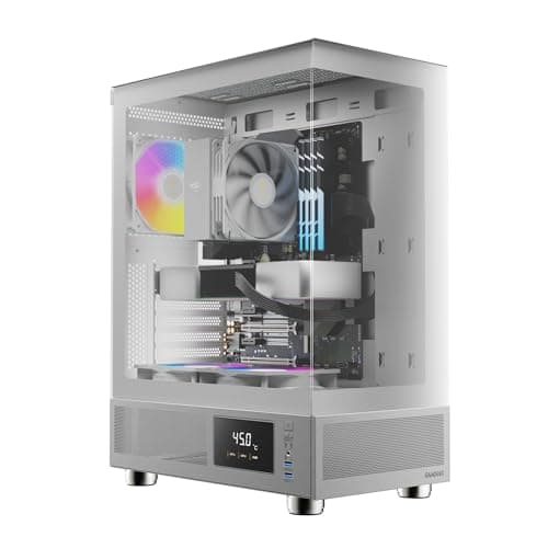 GAMDIAS ATLAS E1 ATX Mid Tower White with Tempered Glass Side Panel and USB 3.2 Gen 1 Type-A Front Panel image