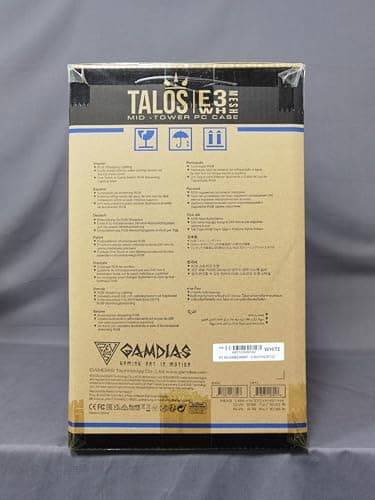 GAMDIAS TALOS E3 MESH ATX Mid Tower White Tempered Glass image