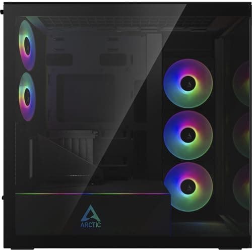 ARCTIC Xtender VG Mirror ATX Mid Tower Black Tempered Glass and USB 3.2 Gen 2 Type-C USB 3.2 Gen 1 Type-A image