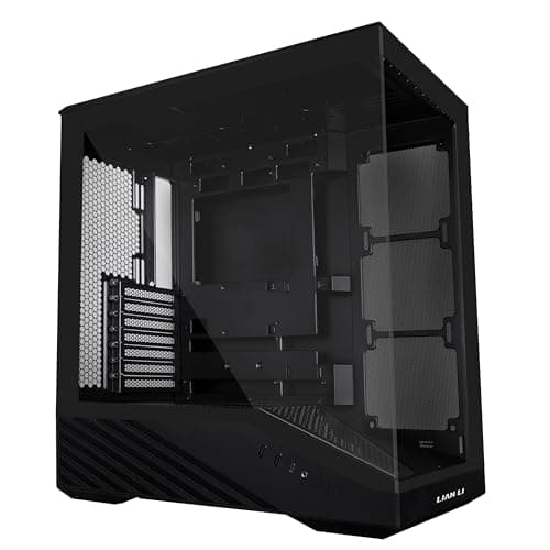 Lian Li Vector V100 ATX Mid Tower Black with Tempered Glass Side Panel and USB 3.2 Gen 1 Type-C, USB 3.2 Gen 1 Type-A image
