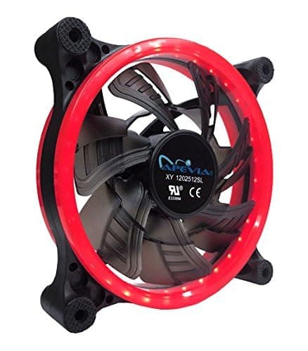 Apevia C 120mm Black / Red Red LED 57.67 CFM 1-Pack image