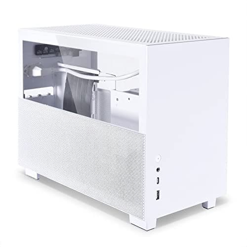 Lian Li Q58 (PCIe 3.0) Mini-ITX Desktop White with Tempered Glass Side Panel, USB 3.2 Gen 2 Type-C, USB 3.2 Gen 1 Type-A, and 342 x 170 x 250 mm dimensions image