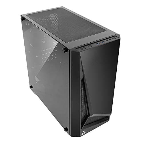 Antec Dapper Dark Phantom DP301M Black Steel / ARGB Lighting / Tempered Glass Side Panel Compact Micro-ATX Gaming Case image