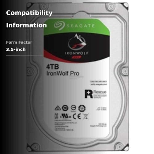 Seagate IronWolf Pro 4TB 3.5" HDD 7200RPM SATA image