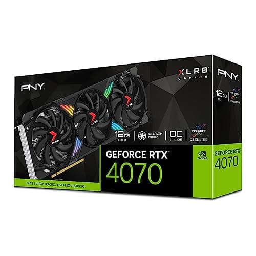 PNY XLR8 Gaming VERTO EPIC-X RGB OC GeForce RTX 4070 12GB GDDR6X Black image