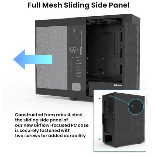 Zalman i4 ATX Mid Tower Black Mesh Side Panel, USB 3.2 Gen 1 & USB 2.0 Front Panel image