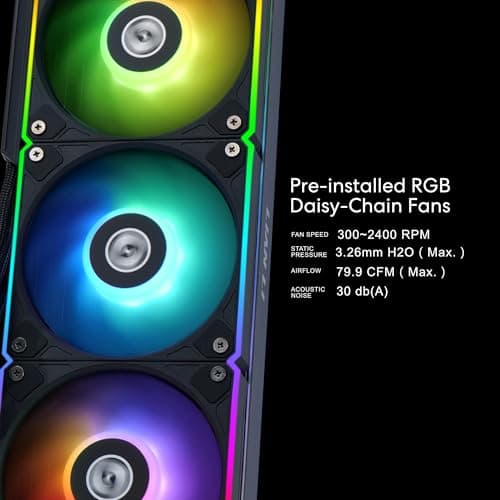 Lian Li HydroShift Water 360mm LCD RGB 79.9 CFM Black image