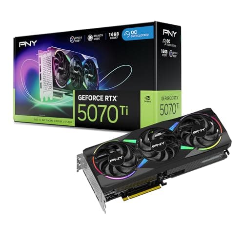 PNY ARGB EPIC-X RGB OC GeForce RTX 5070 Ti 16GB GDDR7 Black image
