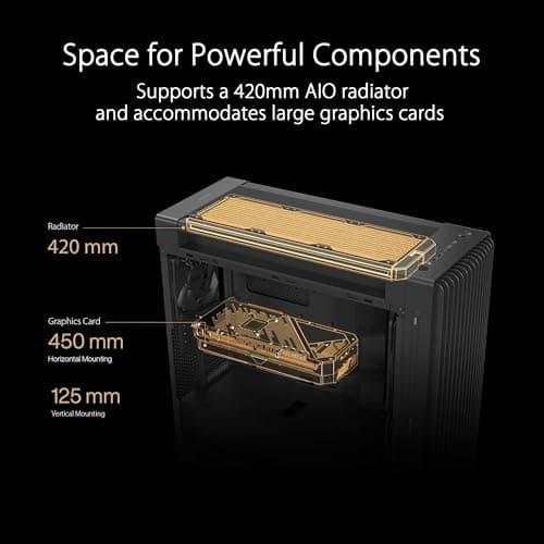 Asus ProArt PA602 ATX Mid Tower Black Tempered Glass Side Panel image