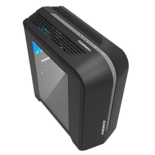 GameMax Centauri MicroATX Mid Tower Black / Gray with Acrylic Side Panel and USB 3.2 Gen 1 Type-A USB 2.0 Type-A image