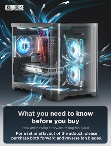 AsiaHorse AMICI-5GT RGB PC Fans, Infinity Mirror ARGB Fans Black 120mm Pack of 3 image