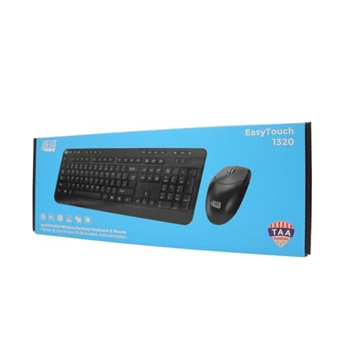 Adesso WKB-1320CB Wireless Standard Keyboard With Optical Mouse image