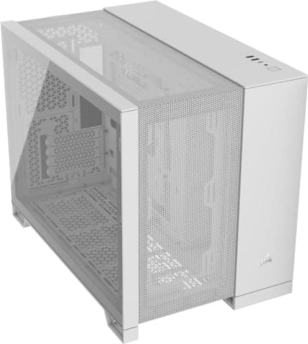 Corsair 2500D Airflow Micro ATX Mini Tower White Tempered Glass Side Panel image