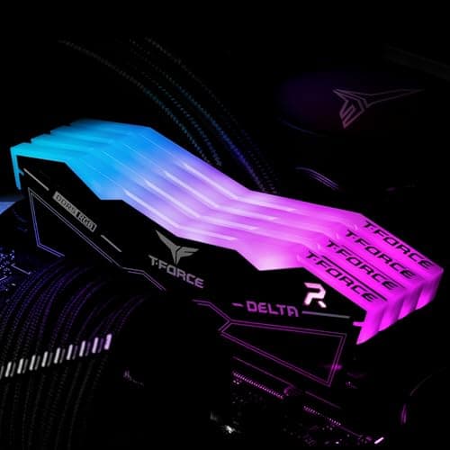 TEAMGROUP T-Force Delta RGB Black DDR5-6000 CL38 64GB (2x32GB) image
