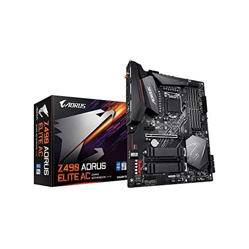 GIGABYTE Z490 AORUS ELITE LGA 1200 Intel Z490 ATX Motherboard with Dual M.2, SATA 6Gb/s, USB 3.2 Gen 2, 2.5 GbE LAN image