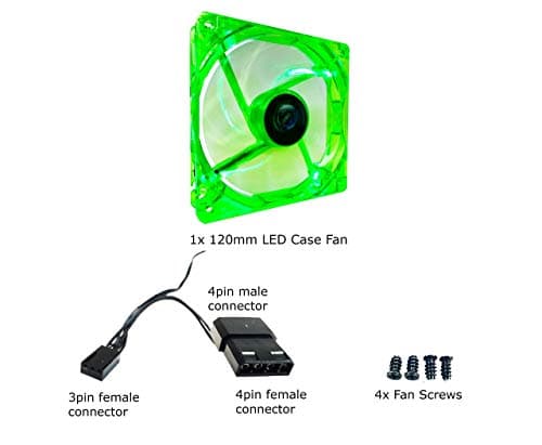 Apevia CF12SL-UGN 120mm Green 63.85 CFM 1-Pack image