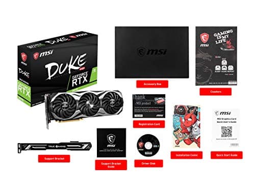 MSI GeForce RTX 2070 DUKE 8GB GDDR6 Silver / Black image