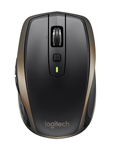 Logitech MX Anywhere 2 Wireless Mouse - Use On Any Surface, Hyper-Fast Scrolling, Rechargeable, for Apple Mac or Microsoft Windows Computers and laptops, Meteorite main image
