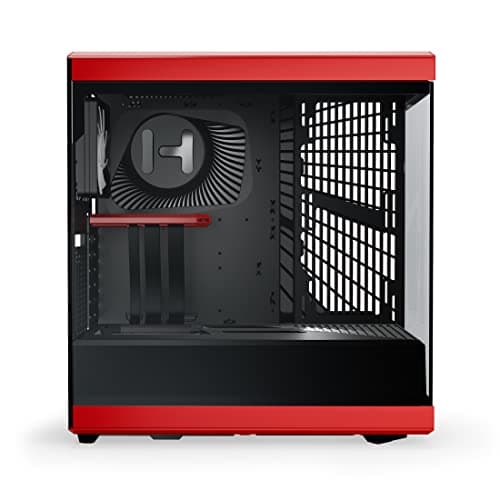 HYTE Y40 ATX Mid Tower Red / Black with Tempered Glass Side Panel and USB 3.2 Gen 2 Type-C, USB 3.2 Gen 1 Type-A image