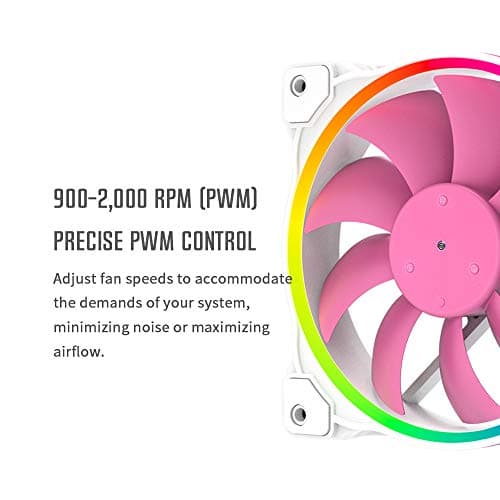 ID-COOLING ZF 120mm Pink / White Addressable RGB PWM 55.2 CFM 1-Pack image
