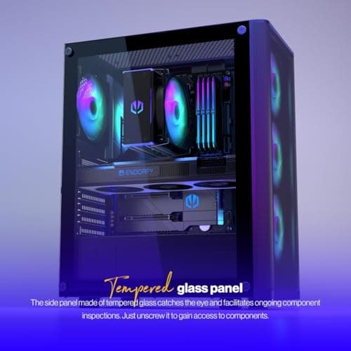 ENDORFY Ventum 200 ARGB ATX Mid Tower Black Tempered Glass Side Panel image