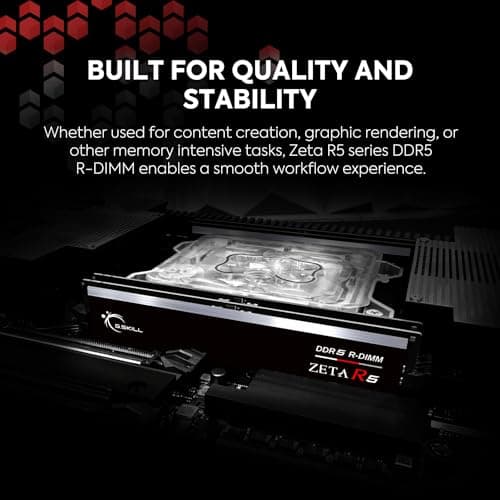 G.Skill Zeta R5 Registered Black / White DDR5-6000 CL30 128GB (8x16GB) image