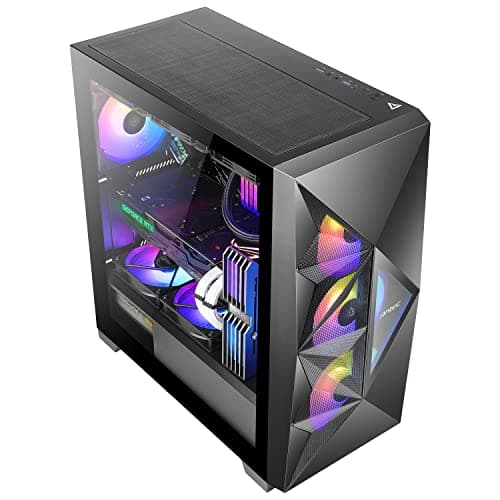 Antec Dark League DF800 FLUX ATX Mid Tower Black with Tempered Glass Side Panel and USB 3.2 Gen 1 Type-A image