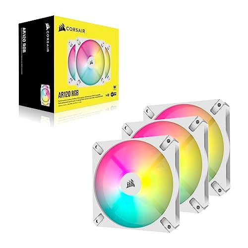 Corsair iCUE AR120 120mm Digital RGB PWM 59 CFM White 3-Pack image