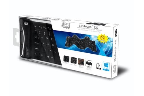 Adesso Waterproof Flex Wired Slim Keyboard image