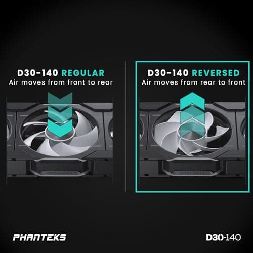 Phanteks PH-F140D30R 140mm Black PWM Addressable RGB 3-Pack image