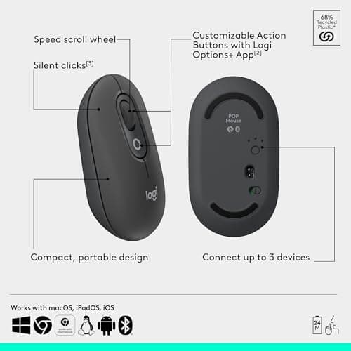 Logitech POP Nightfall Bluetooth/Wireless Optical Mouse image