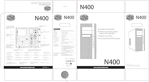 Cooler Master N400 ATX Mid Tower Black image