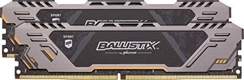 Crucial Ballistix 3200 MHz DDR4 DRAM Desktop Gaming Memory Kit 16GB (8GBx2) CL16 BL2K8G32C16U4B (Black) main image