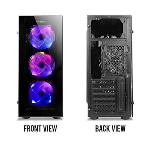Antec NX210 ATX Mid Tower Black Tempered Glass Side Panel, USB 3.2 Gen 1 Type-A USB 2.0 Type-A image