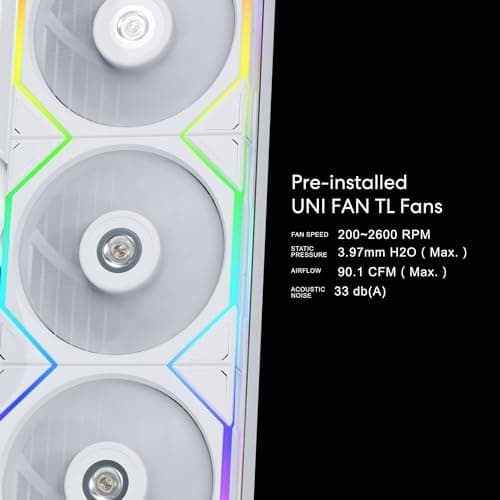 Lian Li HydroShift LCD 360TL RGB Water 360mm White image