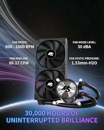 Minorsonic CPU Cooler 240mm Black image