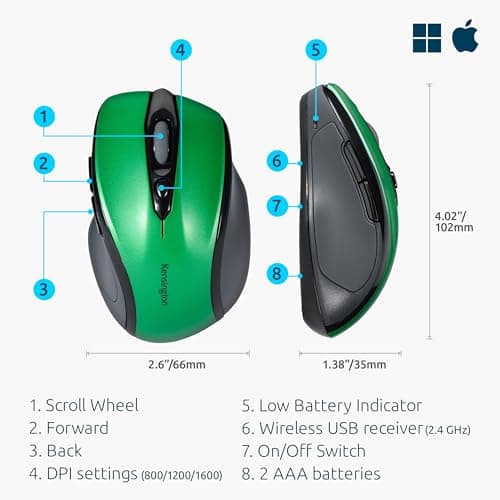 Kensington K72424AM Wireless Optical Mouse image